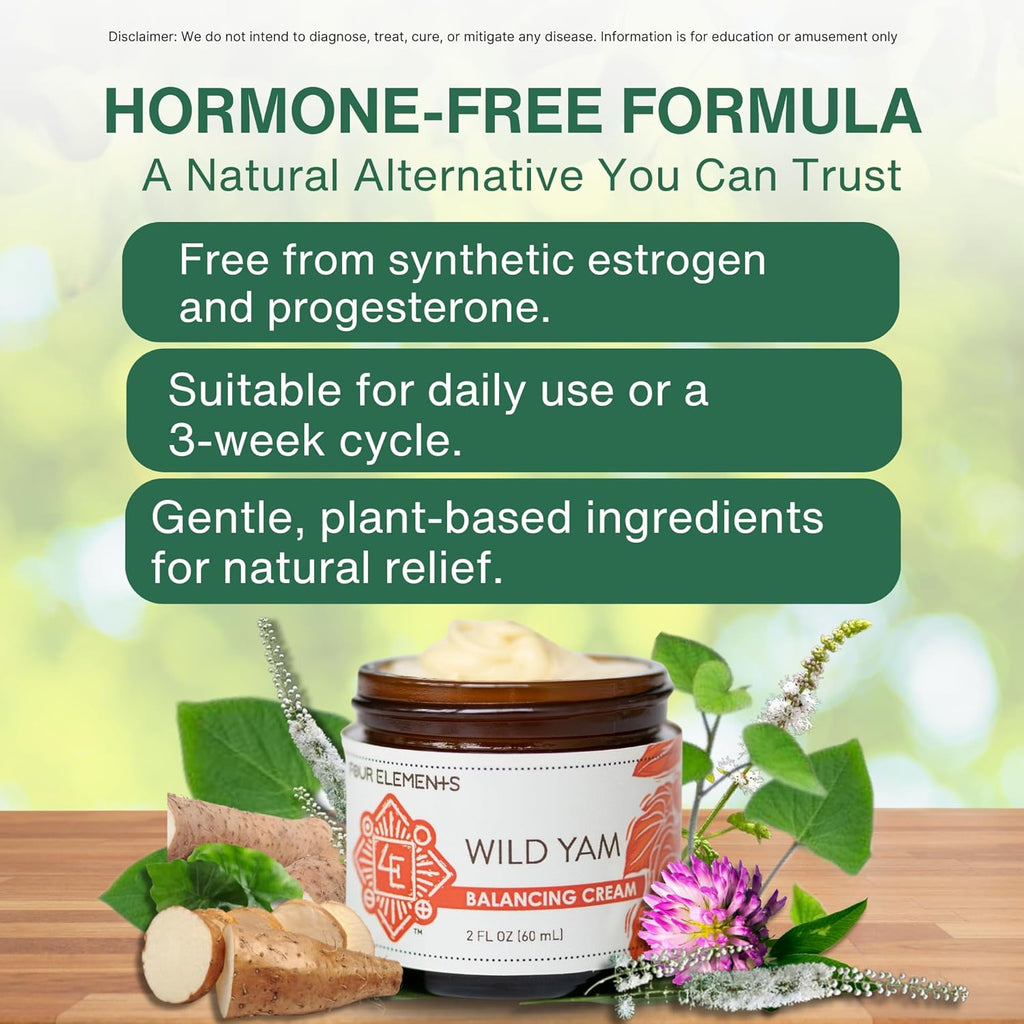 Buy now Four Elements 4E Wild Yam Balancing Cream, 2 OZ - 1st Place Winner at the 2023 International Herb Symposium for Creams and Salves! Proudly Farmed, Crafted and Packaged in WI, USA. at indiglob india