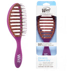 Wet Brush Ceramic Speed Dry Detangler, Black, Vented Blow-Dry Hair Brush | Soft HeatFlex Bristles, Up to 45% Faster Drying with Less Breakage, Smooth Shine & Easy Styling for All Hair Types