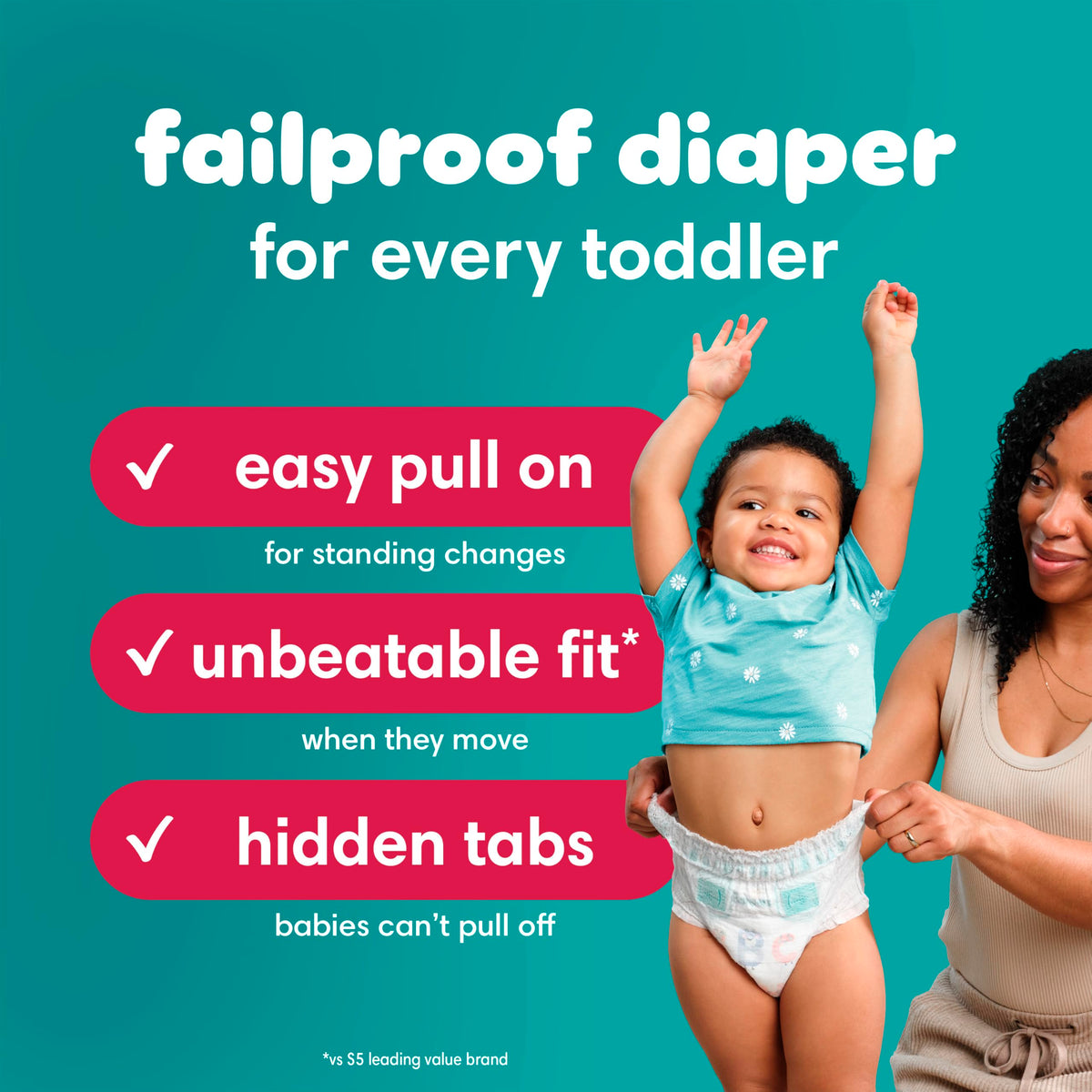 Pampers Diapers - Cruisers 360 - Size 4, 21 Count, up to 100% Leakproof Pull-On Diaper for Active Babies