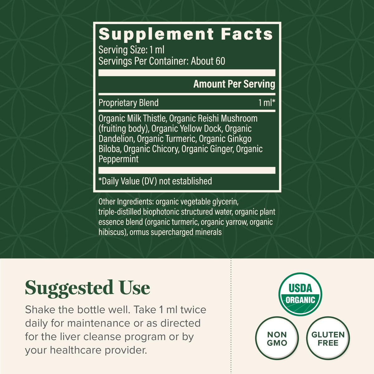 Liver Health Milk Thistle Supplement, Dandelion, Detox & Gallbladder (2 Oz)