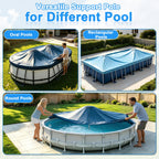 Metal Pool Cover Support Pole: Never Inflate - No Air Leaks All Winter