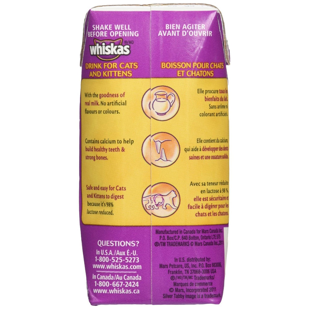 Whiskas Catmilk Plus Drink for Cats and Kittens, 6.75 oz, 8 count