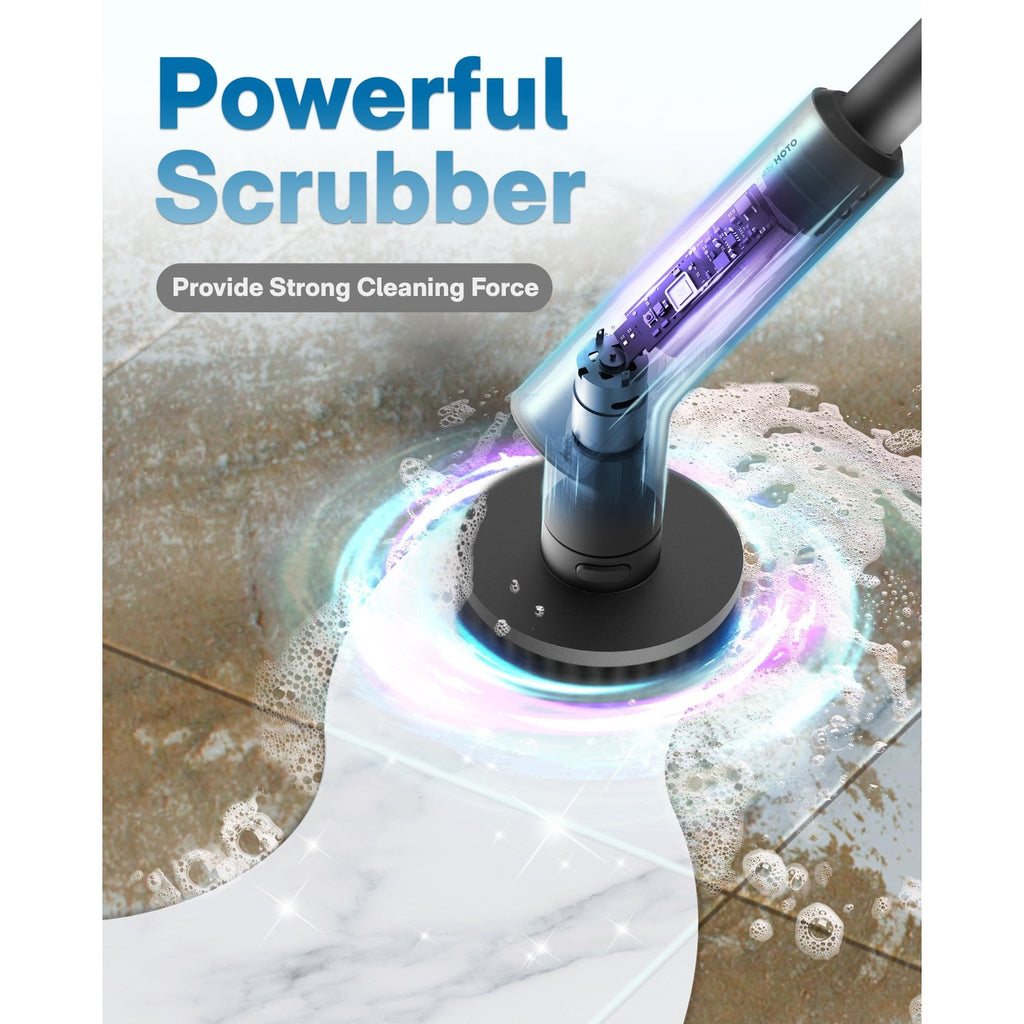 HOTO Cordless Electric Spin Scrubber, 6 Brush Heads, for Bathroom, Tile