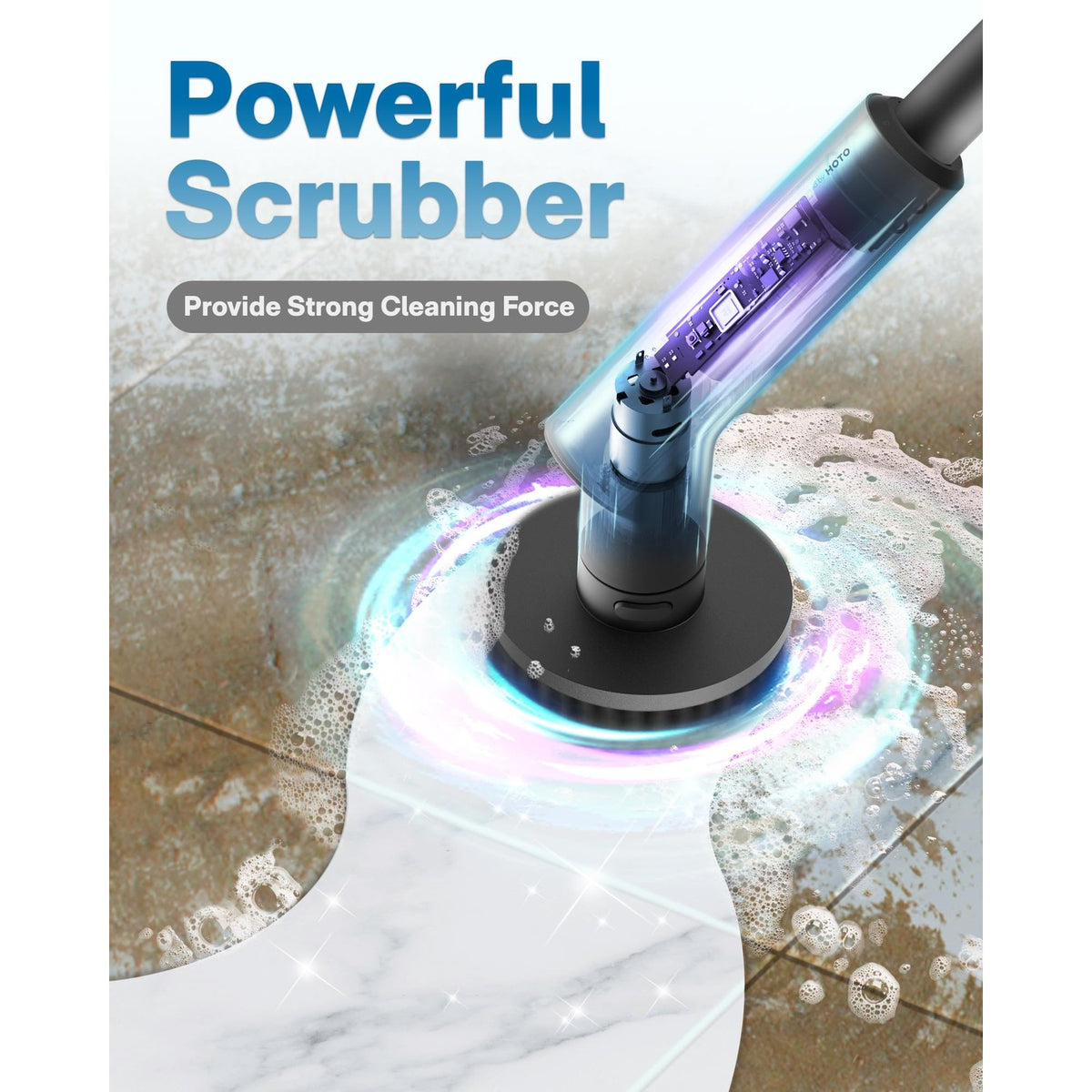 HOTO Cordless Electric Spin Scrubber, 6 Brush Heads, for Bathroom, Tile