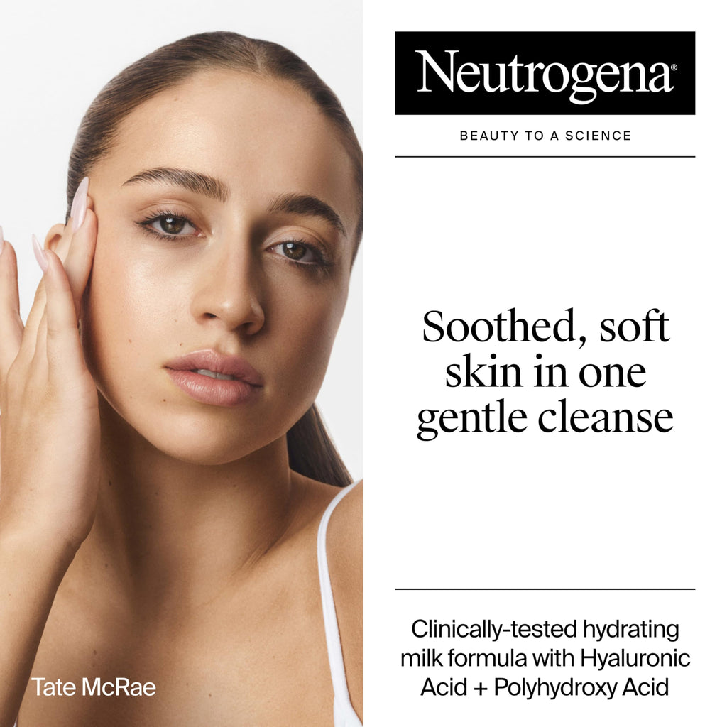 Buy now Neutrogena Hydro Boost Face Wash Soothing Milk Cleanser, Fragrance Free Hydrating Facial Cleanser With Hyaluronic Acid, Sensitive Skin Face Wash & Makeup Remover, 7.8 Fl Oz at indiglob india