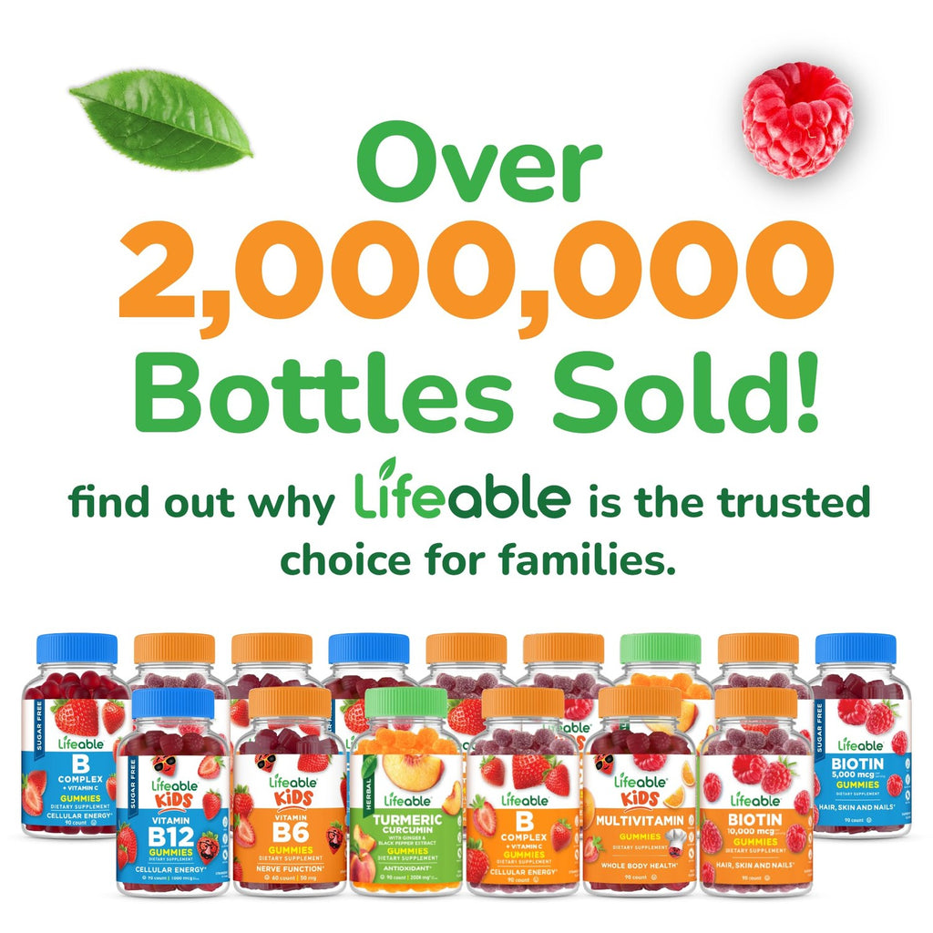 Lifeable Cranberry Gummies for Kids | Great Tasting Cranberry Supplement | for Urinary Tract Health, Bladder & Digestive Support | Vegan and Cranberries | 60 Count