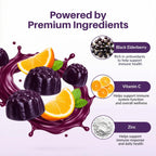 Sambucol Elderberry Gummies - Immune Support Supplement - 90 Count | Advanced Formula For Adults & Kids with Vitamin C & Zinc, Sambucol Elderberry are High in Antioxidants, Gluten Free, Vegan