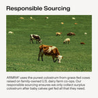 ARMRA Colostrum Powder, Blood Orange, 90 Serving Jar | Gut Health | Debloat | Hair & Skin | Immune Support | Keto | Gluten Free | Grass Fed Bovine Colostrum Supplement