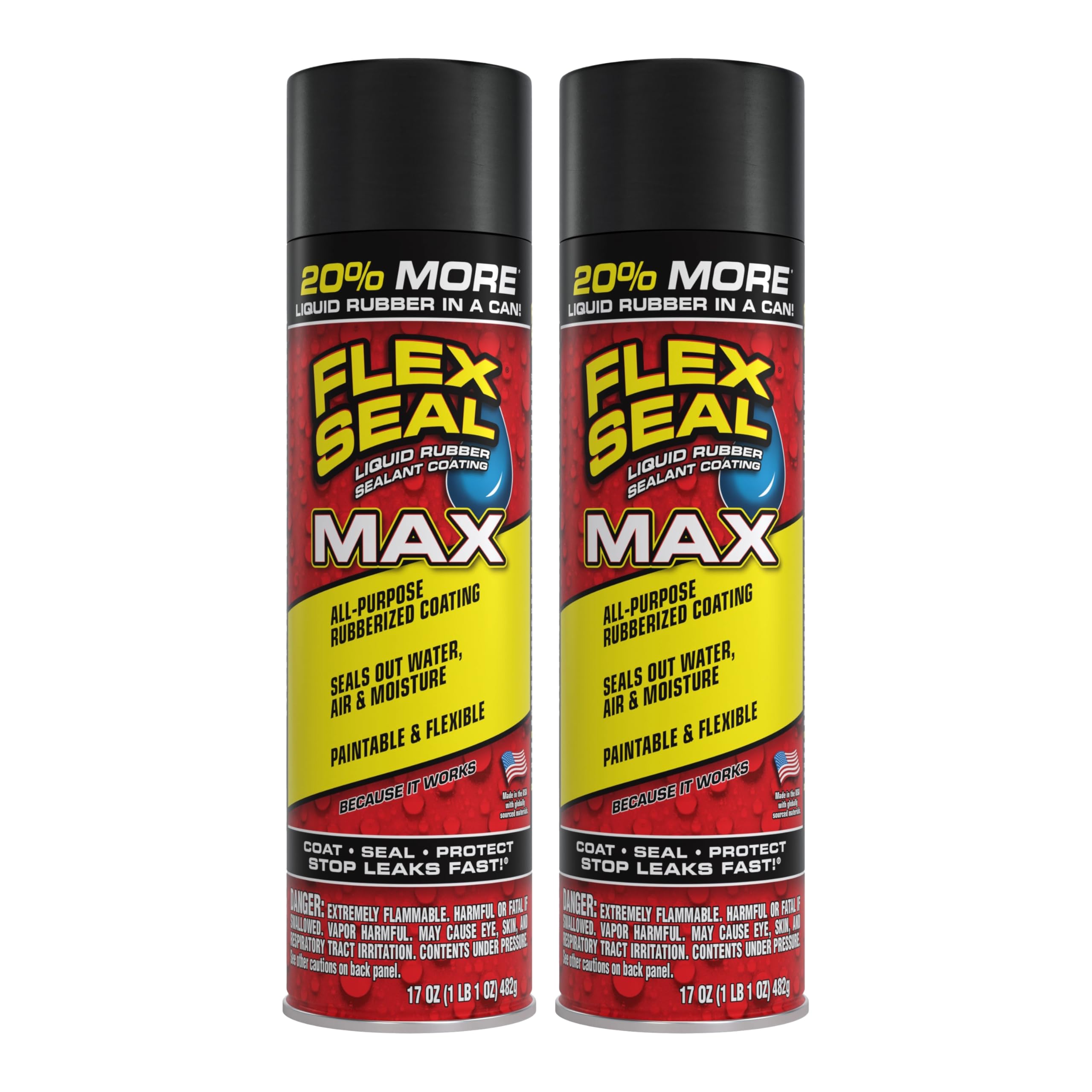 Buy now Flex Seal, 14 oz, Clear, Stop Leaks Instantly, Transparent Waterproof Rubber Spray On Sealant Coating, Perfect for Gutters, Wood, RV, Campers, Roof Repair, Skylights, Windows, and More Black 17 oz (Pack of 2) at indiglob india