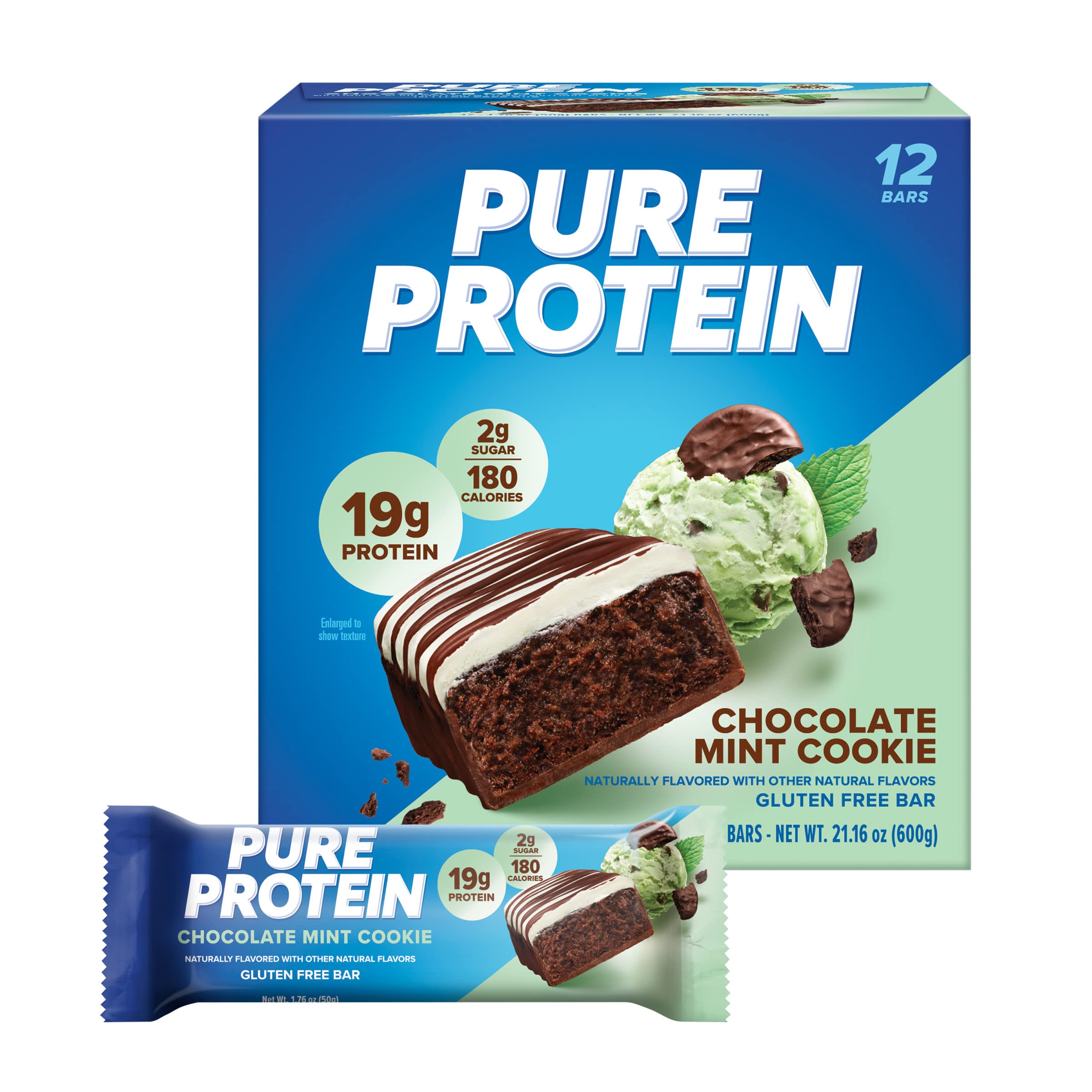 Buy now Pure Protein Chocolate Peanut Caramel Protein Bars â€“ 20g Protein, 3g Sugar, 190 Calories (12 count) Low Sugar* High Protein Snack - Gluten Free - Perfect for a Healthy Snack at indiglob india