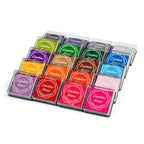 Lsushine Craft Ink Pads, 20 Colors Rainbow Finger Ink Pads for DIY Stamping
