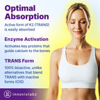InnovixLabs Full Spectrum Vitamin K2 MK7 + MK4, 600 mcg (90 Softgels) | Vitamin K2 Supplement, Supports Heart & Bone Health, Trans Form MK-7 & MK-4, Adv. Calcium Support, Gluten Free, 90-Day Supply