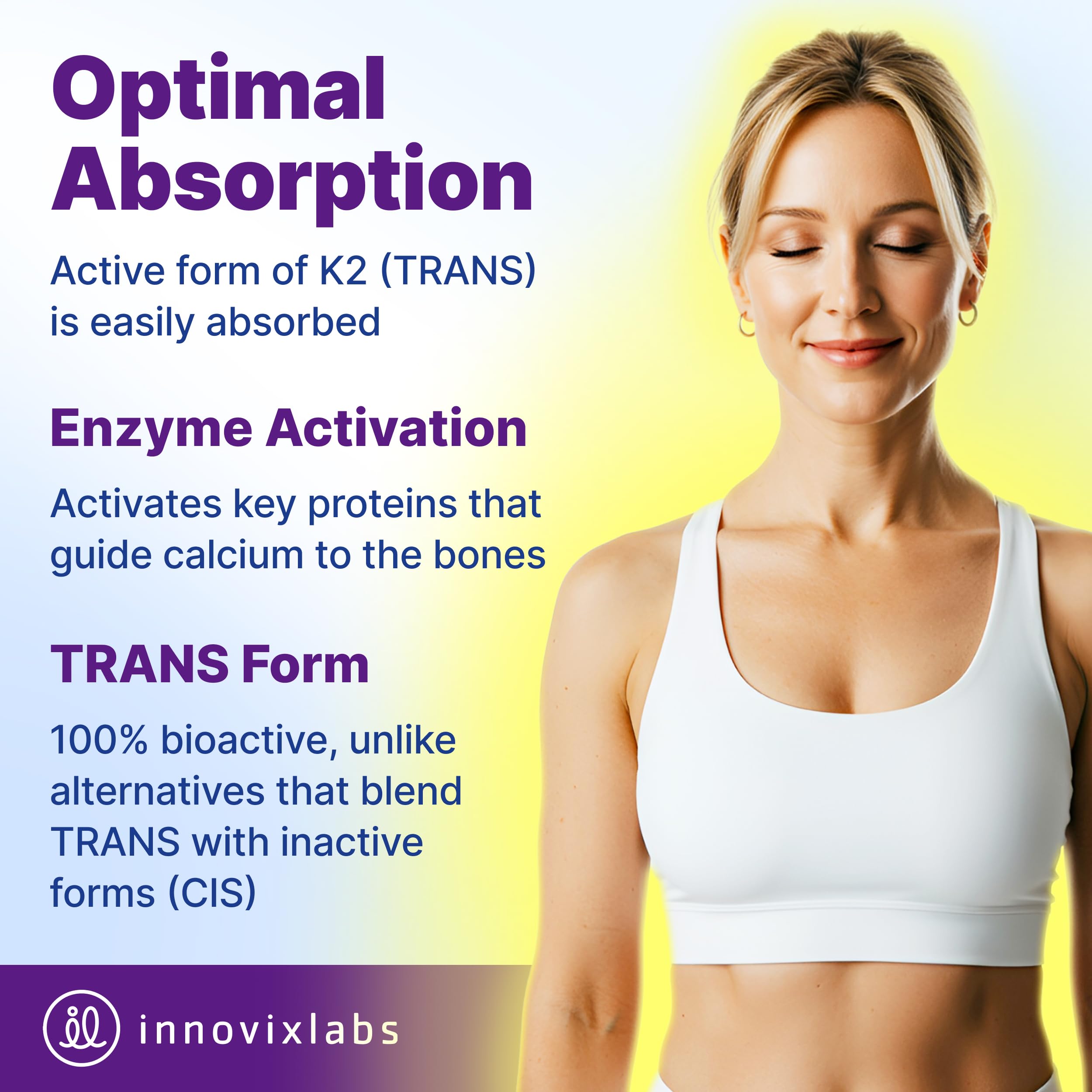 InnovixLabs Full Spectrum Vitamin K2 MK7 + MK4, 600 mcg (90 Softgels) | Vitamin K2 Supplement, Supports Heart & Bone Health, Trans Form MK-7 & MK-4, Adv. Calcium Support, Gluten Free, 90-Day Supply