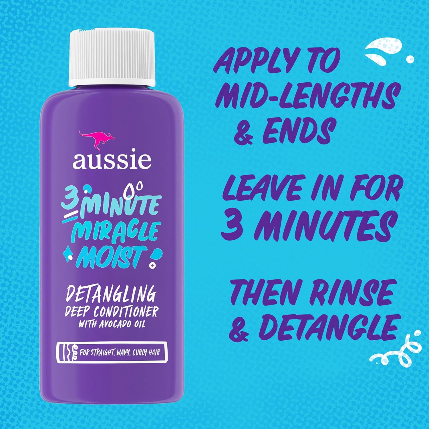 Buy now Aussie 3 Minute Miracle Moist Deep Conditioning Treatment, Travel Size 1.7 fl oz at indiglob india
