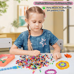 5 Boxes Bracelet Making Kit Pony Beads, 96 Colors Kandi Beads for Bracelets