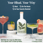 Kava Haven Non Alcoholic Spirit, 750mL Bottle | Kava Kava Drink | Non Alcohol Alternative Spirit for Mixed Drink Recipes | Low Calorie | All Natural | - Lemon Ginger Flavor (17 Servings)