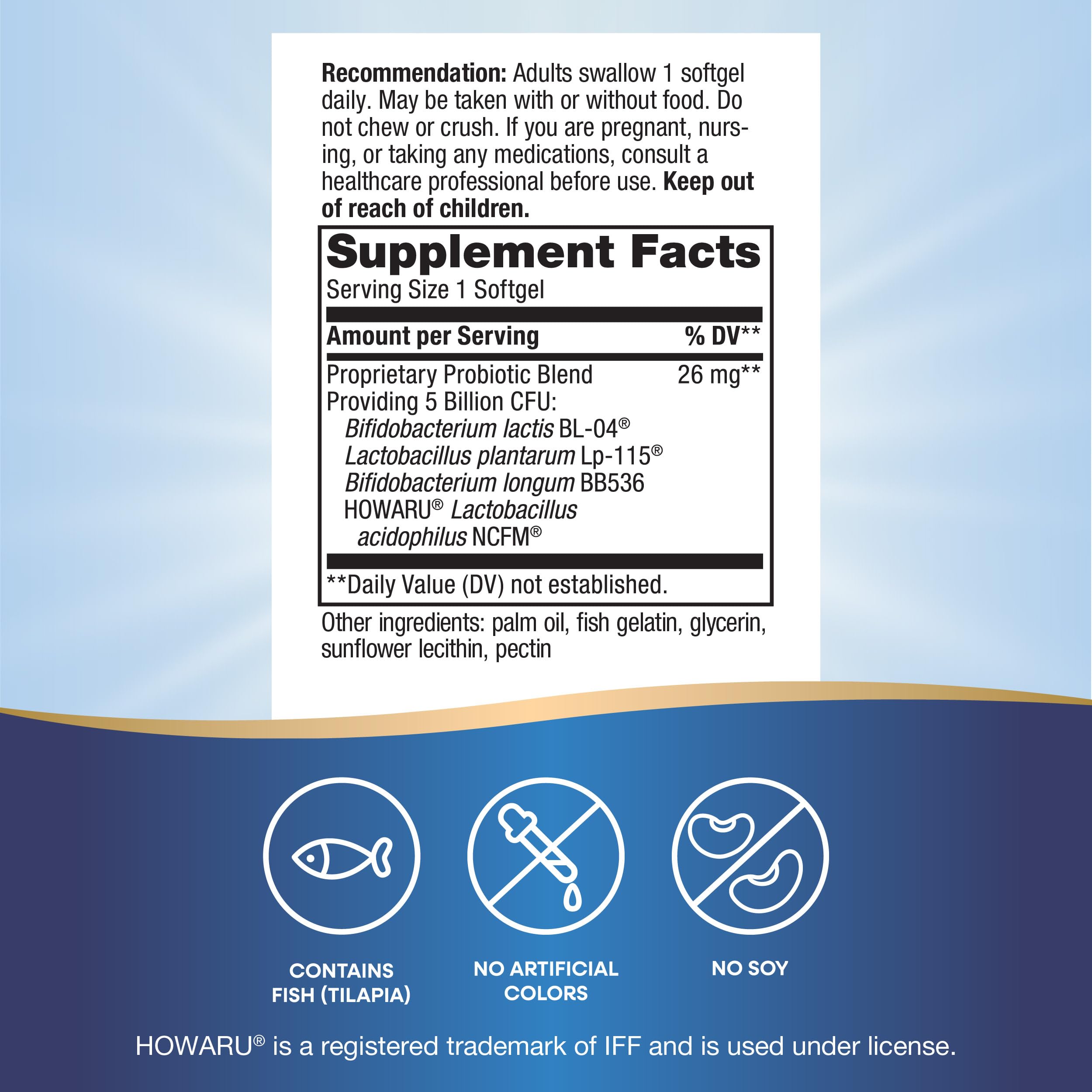 Nature's Way Probiotic Pearls Max Potency Softgels, 5 Billion CFU, 30 ct | Daily Probiotic for Women and Men, Supports Digestive, Immune, Colon Health*, with Lactobacilli and Bifidobacteria strains