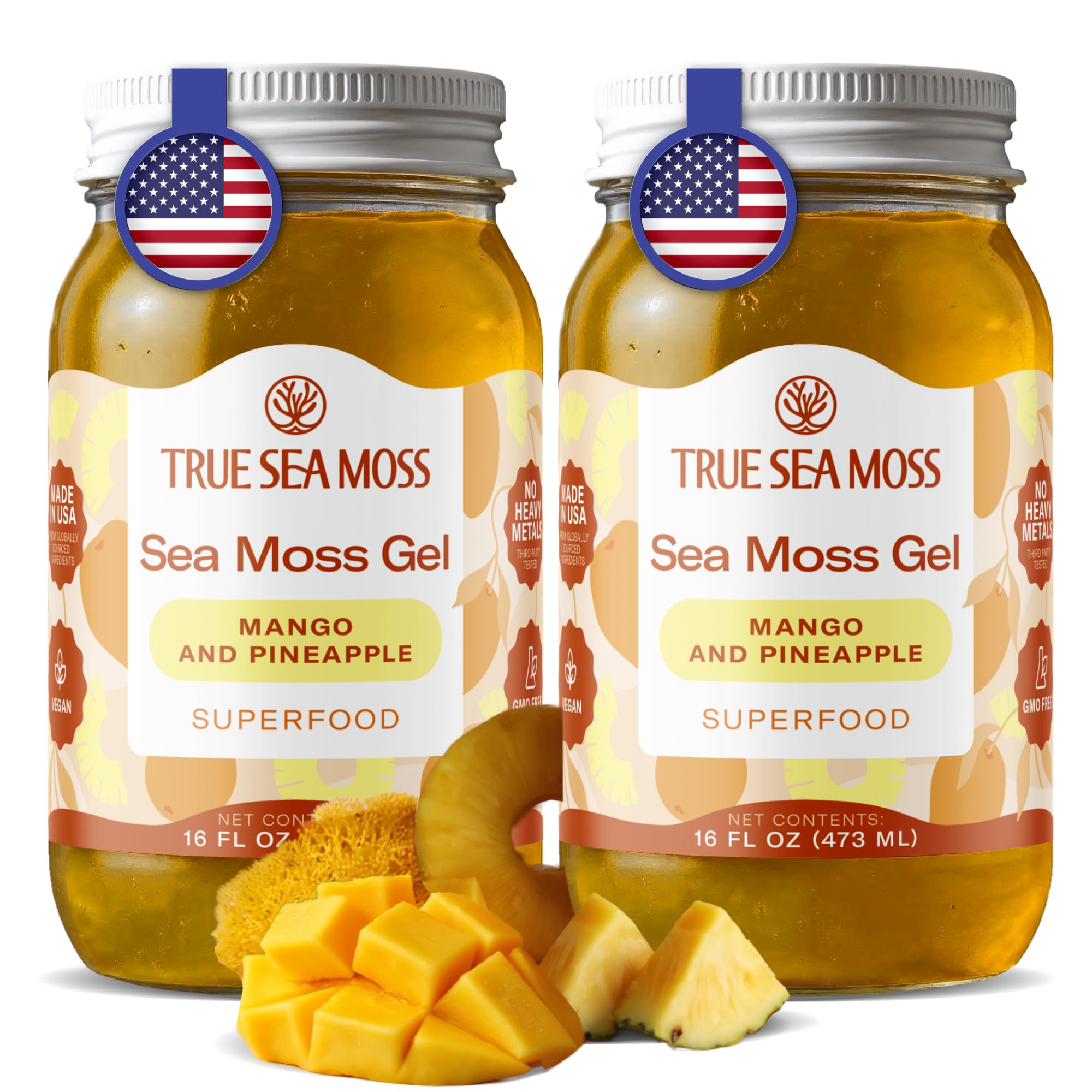 Buy now TrueSeaMoss Sea Moss Gel – Made in USA – Wildcrafted Seamoss, Fruits & Jarred Vegetables – Pineapple, Pack of 1 (Labels may Vary) Mango Pineapple 16 Fl Oz (Pack of 2) at indiglob india