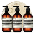 Aesop Reverence Aromatique Exfoliating Hand Wash | Exfoliating Hand Soap with Finely Milled Pumice | Gentle Cleanser & Skin-Smoothing Formula with Vetiver & Bergamot | 500mL / 16.9 oz (Pack of 5)
