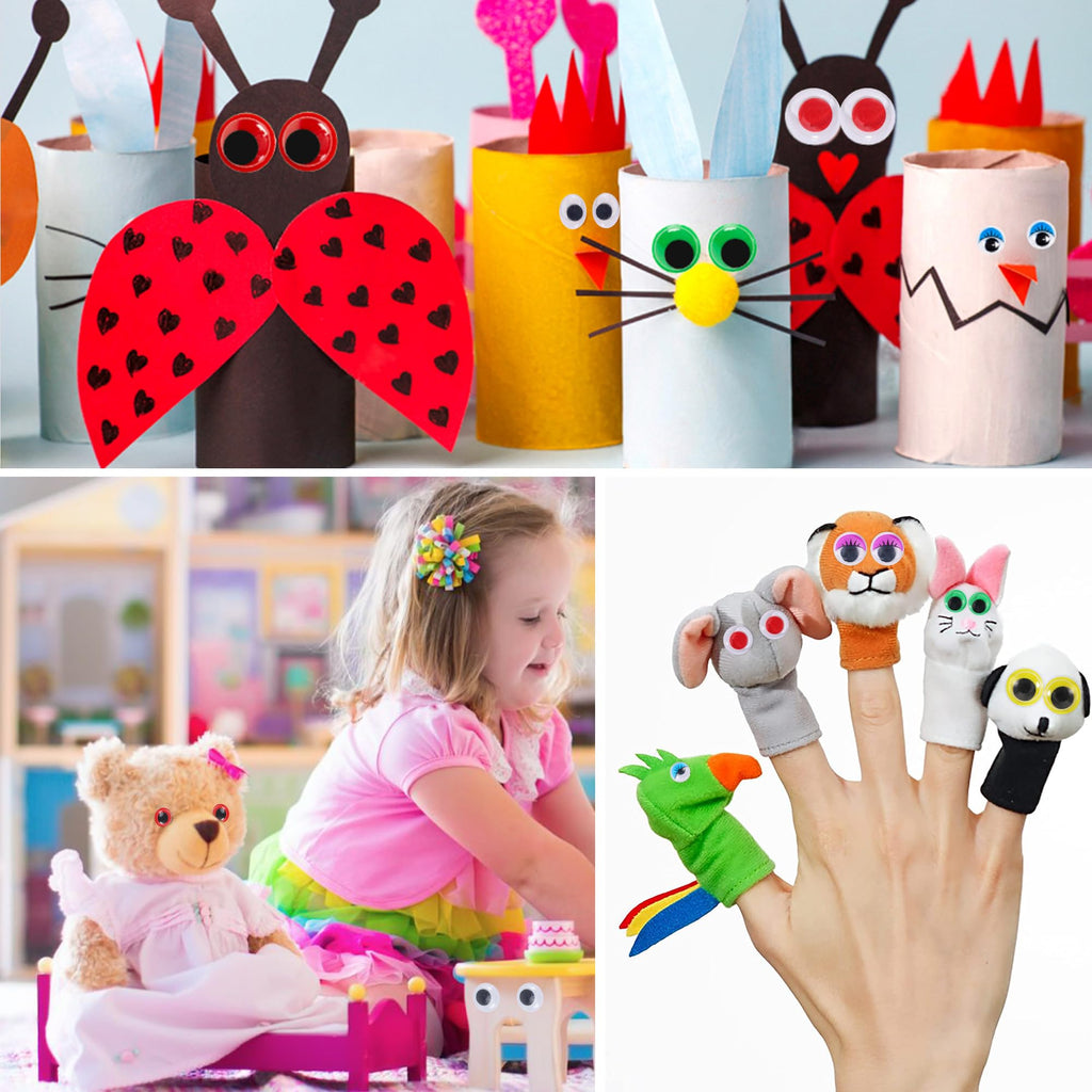 fulasiteu 2500PCS Googly Eyes, 48 Styles Googly Eyes Self Adhesive for Crafts, Multi Colors and Sizes Wiggle Eyes for DIY Art Projects Craft Supplies