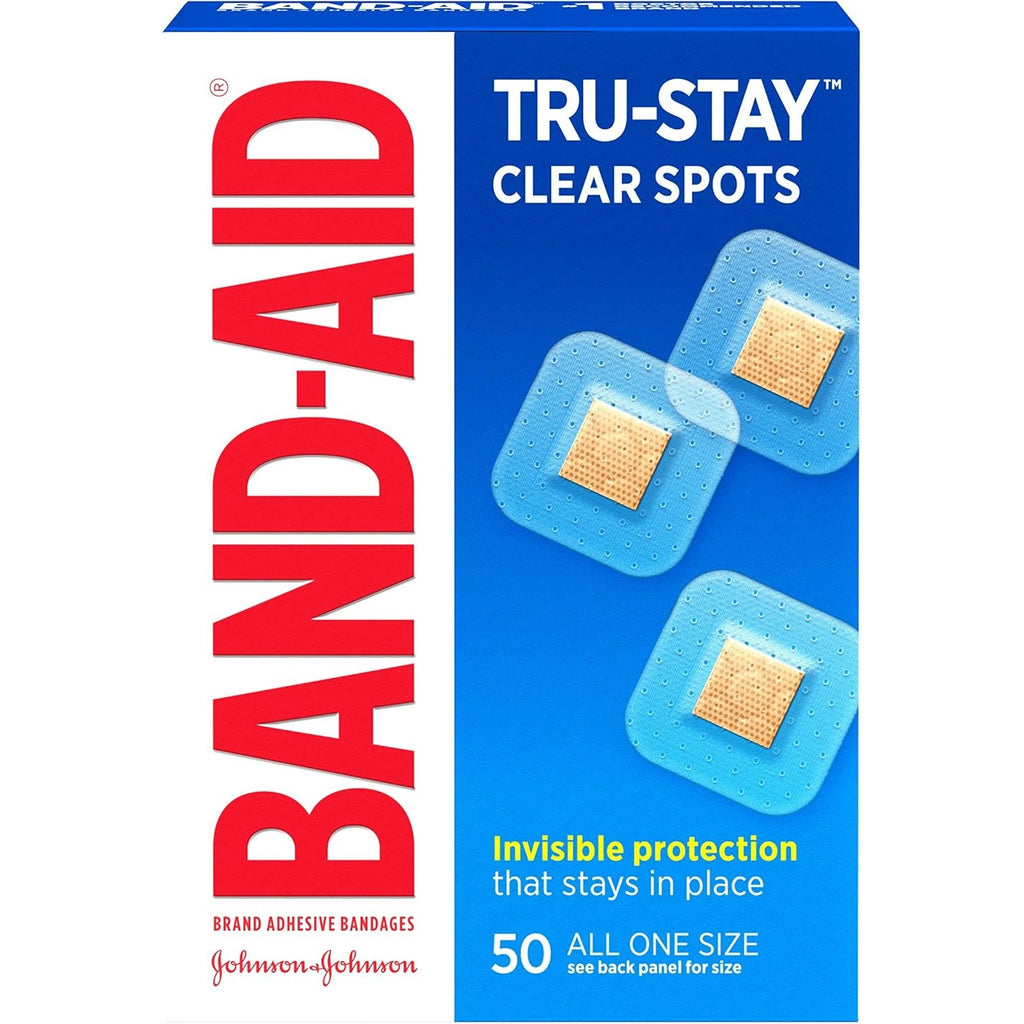 Buy now Band-Aid Brand Tru-Stay Clear Spots Bandages for Discreet First Aid, All One Size, 50 Count at indiglob india