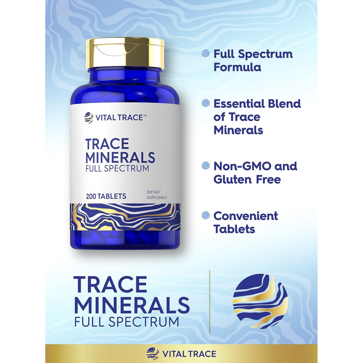 Carlyle Trace Minerals | 200 Tablets | Full Spectrum Supplement