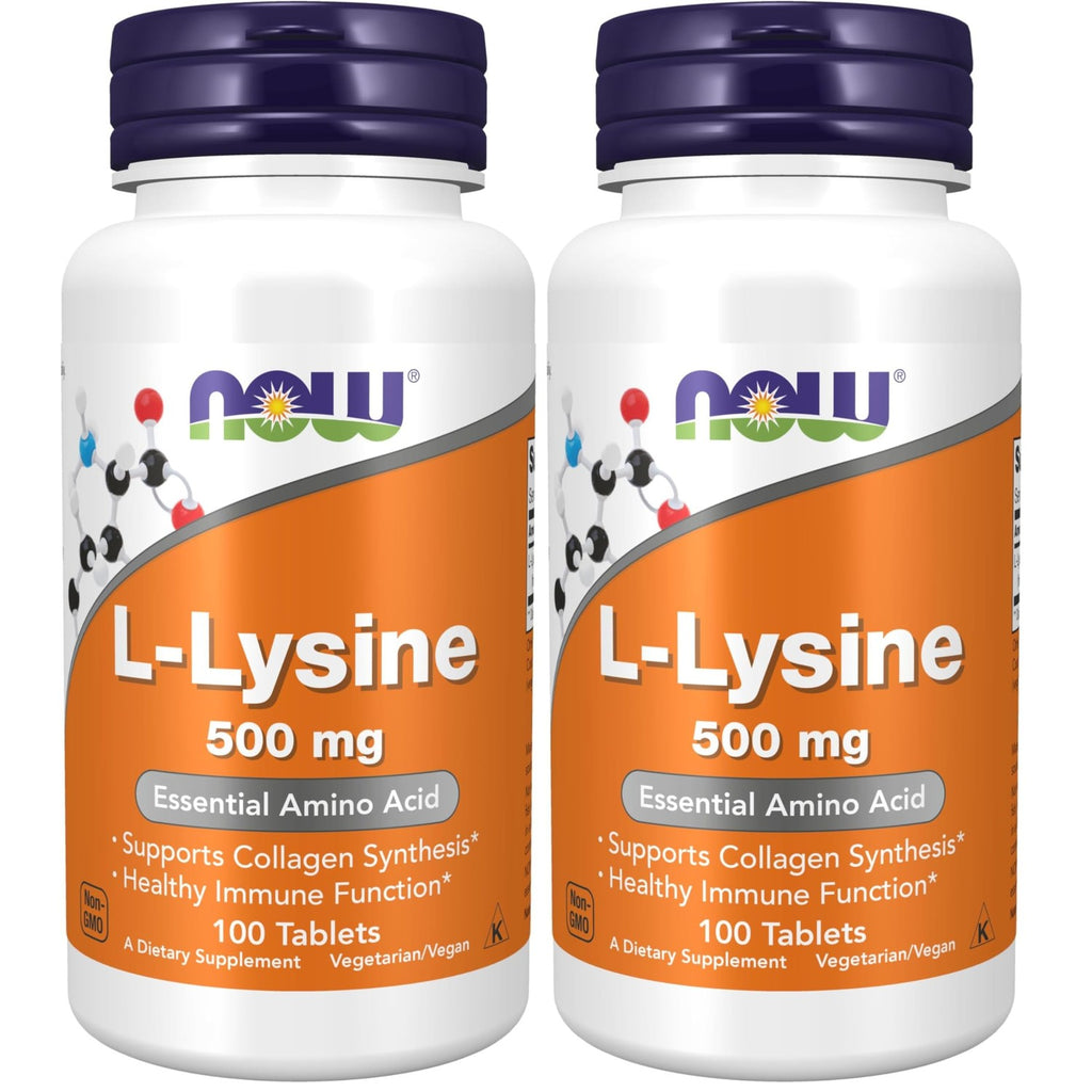 NOW Foods Supplements, L-Lysine (L-Lysine Hydrochloride) 500 mg, Amino Acid, 100 Count(Pack of 1)