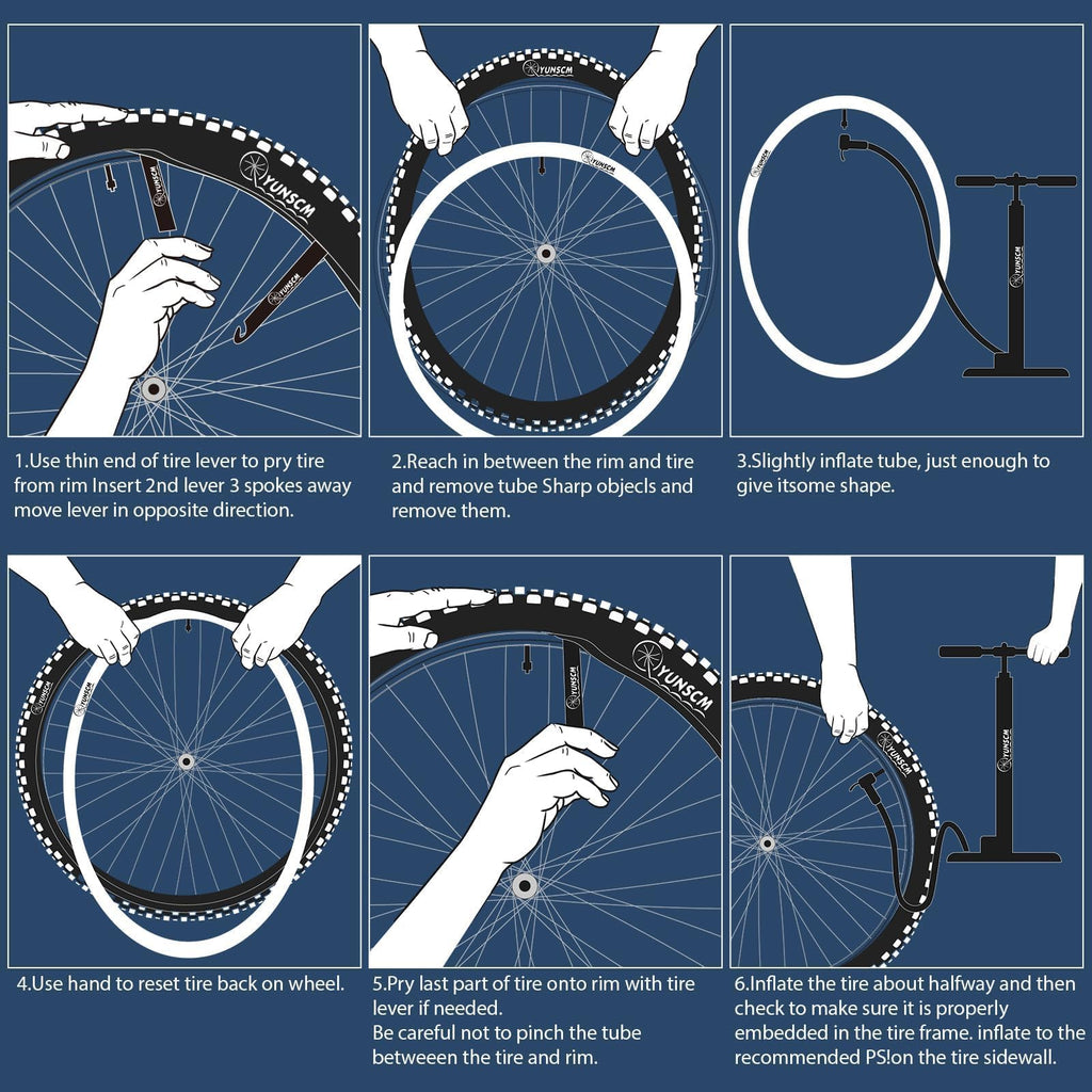 2-PCS 20" Bike Tubes 20x1.75/2.125 Premium Butyl Bike Tire Tubes