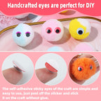 fulasiteu 2500PCS Googly Eyes, 48 Styles Googly Eyes Self Adhesive for Crafts, Multi Colors and Sizes Wiggle Eyes for DIY Art Projects Craft Supplies