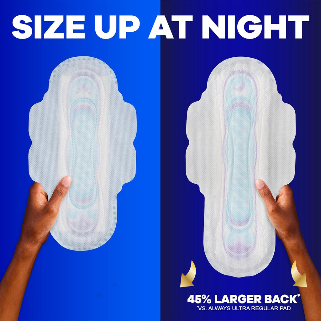 Buy now Always Ultra Thin Overnight Pads with Wings, Size 4, Overnight, 78 Count (3 Packs of 26) at indiglob india