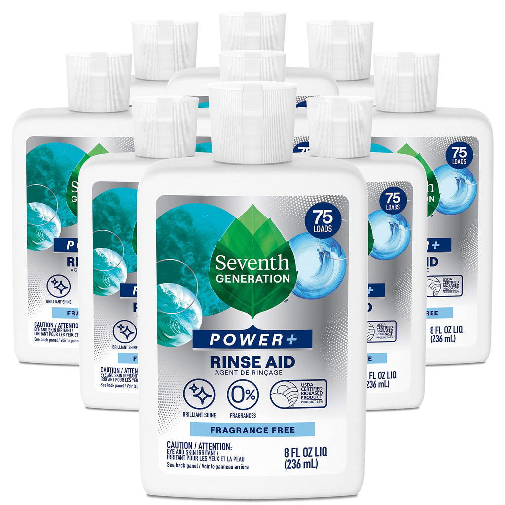 Buy now Seventh Generation Power+ Dishwasher Rinse Aid, Fragrance Free, 8 fl oz, (Pack of 9) at indiglob india