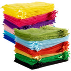 Sukh 120PCS Organza Bags 4"x6" - Multicolor Small Drawstring Mesh Gift Bags