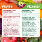 Simply Nature's Pledge Fruits & Vegetables Supplement, 360 Capsules, 4-Pack | Whole Food Superfoods, Fruits & Veggies, Energy, Immune & Digestive Support, Vegan, Gluten free, Soy Free, Third-Party Tested