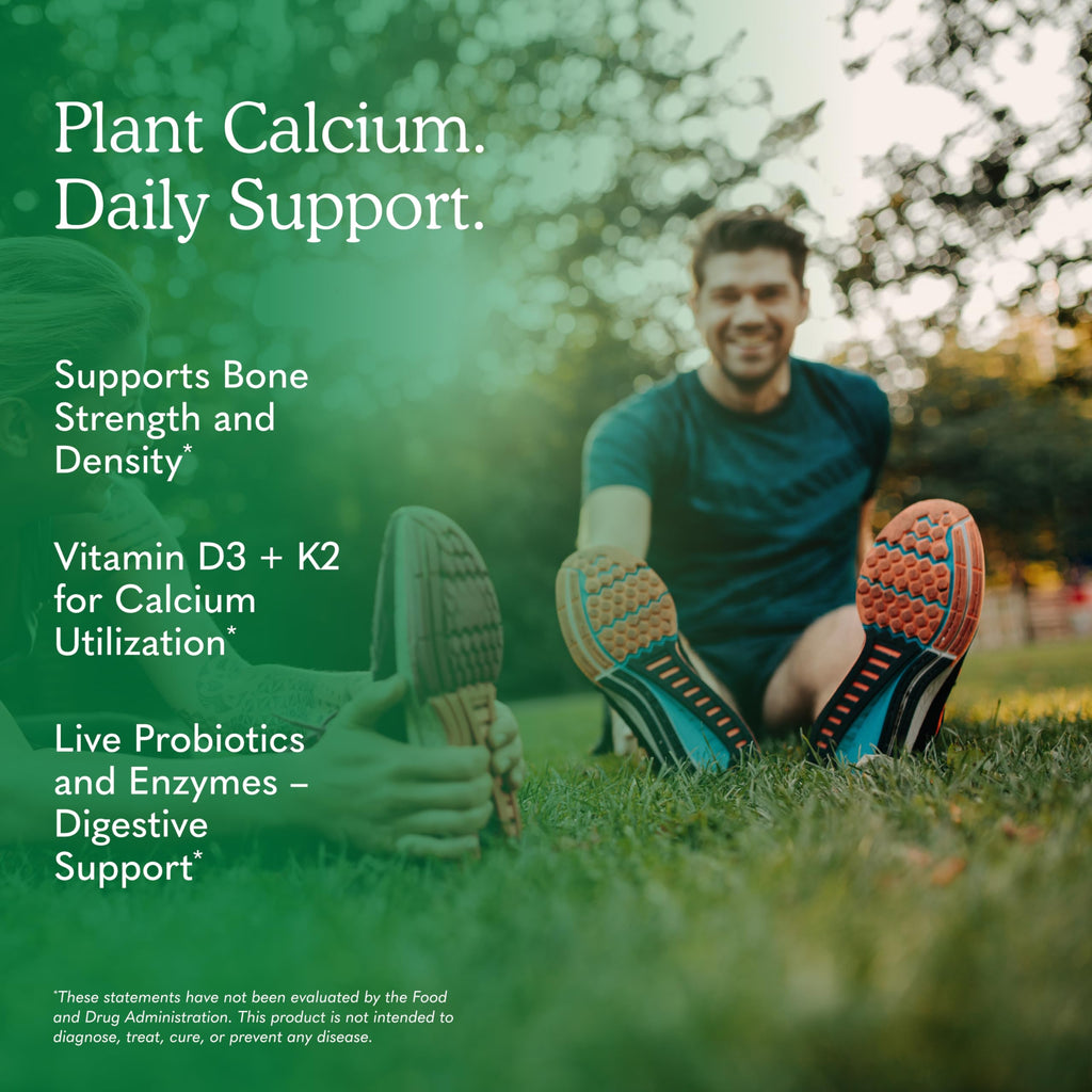Garden of Life Raw Calcium Supplement for Women and Men - Vitamin Code Made from Whole Foods with Magnesium, K2, Vitamin D3 and Vitamin C plus Probiotics for Digestion, 120 Capsules