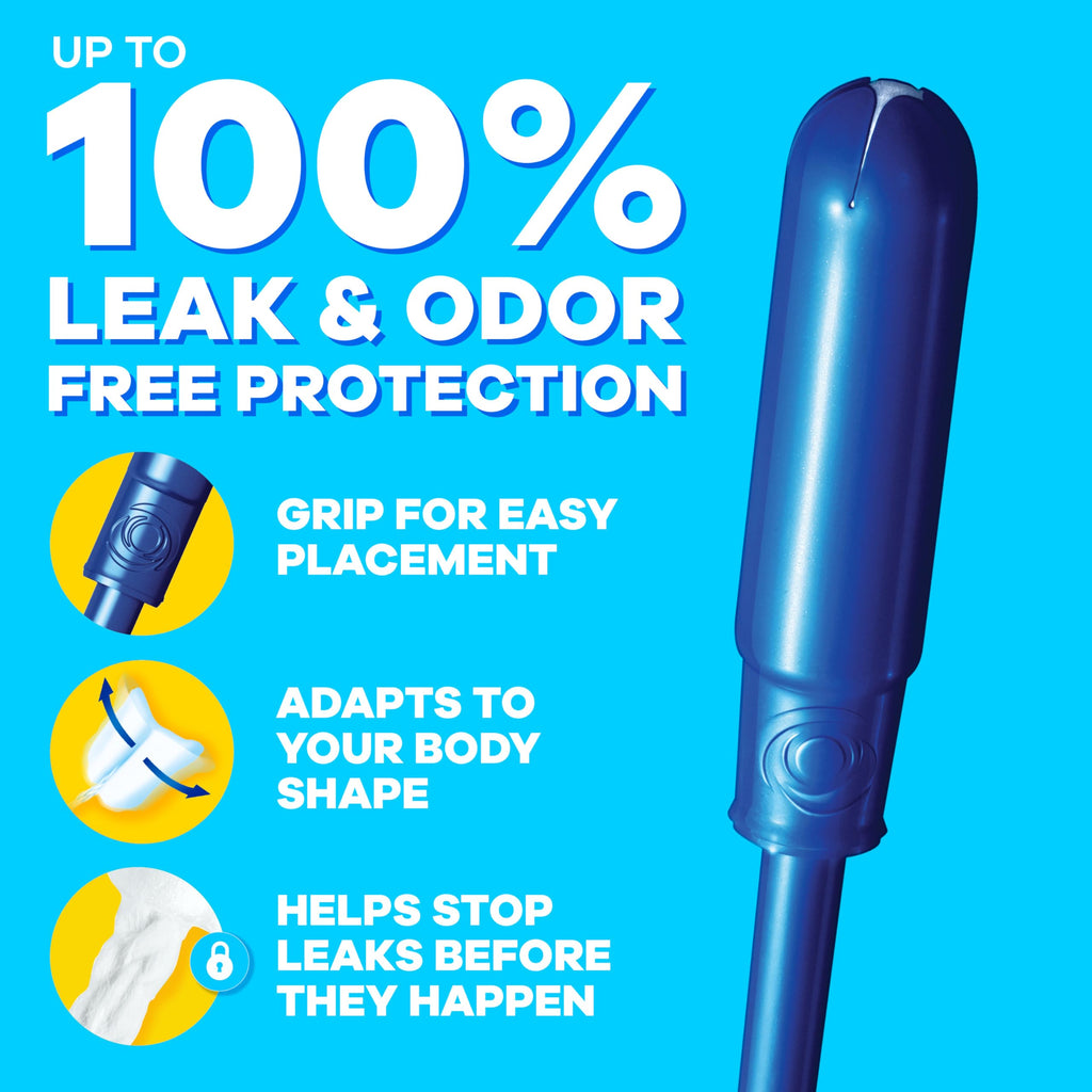 Tampax Pearl Tampons Multipack, with LeakGuard Braid, Super/Super Plus/Ultra Absorbency, Up to 100% Leak and Odor Free Protection, Unscented, 45 Count