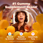 OLLY Fiber Gummy Rings, Digestive Health Supplement, Berry Melon - 50 Count