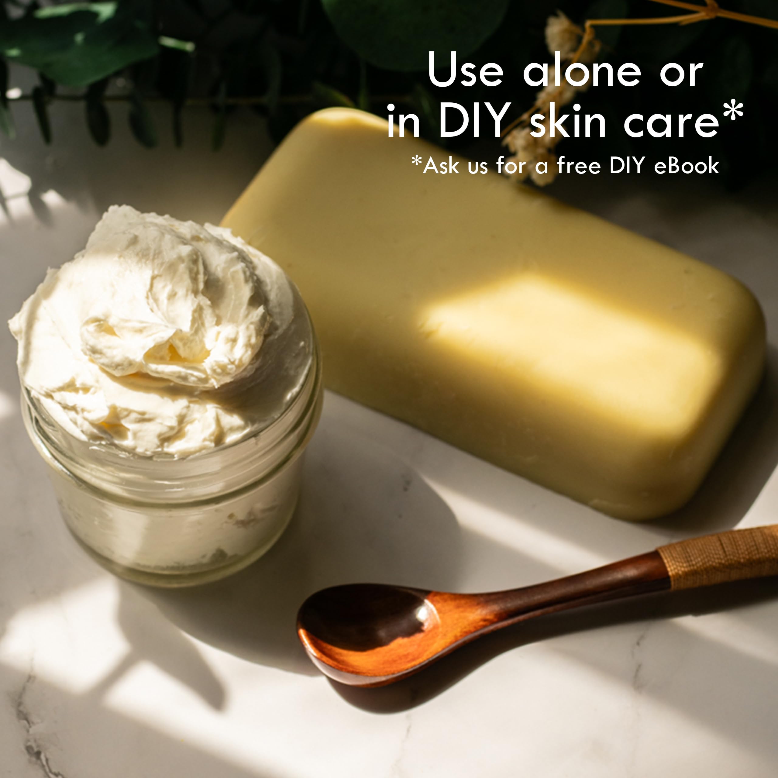 Buy now Raw Shea Butter - 100% Pure African Unrefined Shea Butter for Hair | Skin Moisturizer for Face and Body | with Natural Smoky Scent | Use for Soap Base, DIY Whipped Lotion, Lip Balm - 8 oz Block at indiglob india