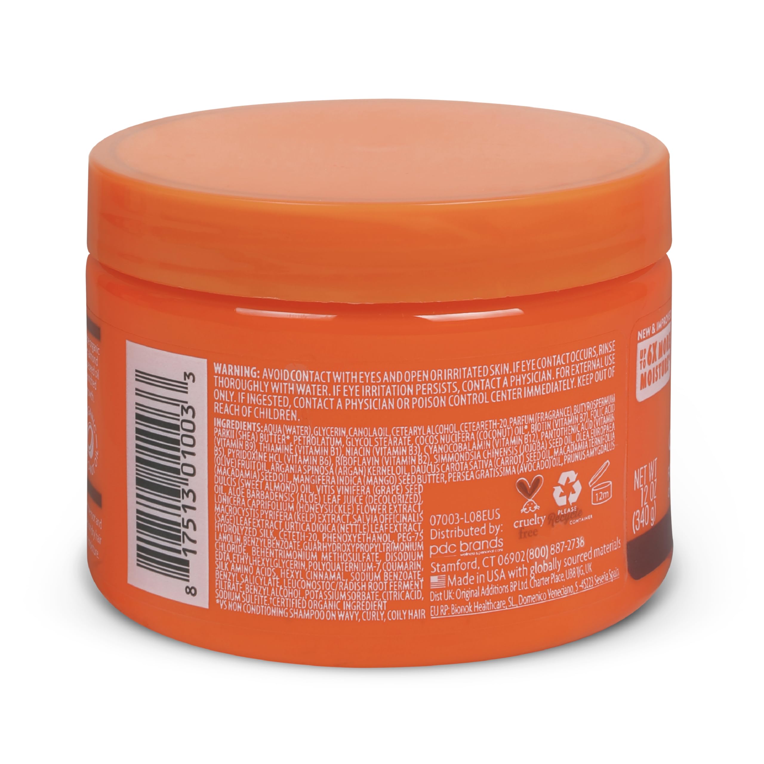 Cantu Coconut Curling Cream for Natural Hair with Pure Shea Butter, 12 oz (Pack of 2)