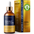 Vitamin C Serum for Face with Stem Cells & Hyaluronic Acid 8 Oz | Anti-Aging, Brightening, Hydrating Face Serum for All Skin Types, Cruelty Free, Made in USA, with Aloe Vera & Vitamin E