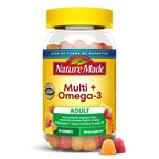 Nature Made Multivitamin + Omega-3, Multivitamin Gummies for Adults, 140 Ct | Adult Gummy Vitamins & Minerals, Multivitamin Gummies for Women and Men, Daily Nutritional Support, 70 Day Supply