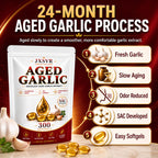 Pure Aged Garlic Extract Softgels, Odorless Garlic Supplement, 24-Month Naturally Aged with Standardized SAC, Heart Health, Immune & Antioxidant Support, 300 Count (2)
