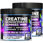 Creatine Monohydrate Gummies 5000MG, Creatine Gummy for Men & Women 120Ct | Pre-Workout for Adults, Creatine Gummy with L-Taurine, BCAA 2:1, B12/6 for Muscle Support, Enhance Strength, Energy Boost