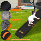 jumpfly Trampoline Slide Ladder Universal Trampoline Ladder with Handles Strong Tear Resistant Fabric Trampoline Accessories for Kids Toddler Climb Up & Slide Down, Orange