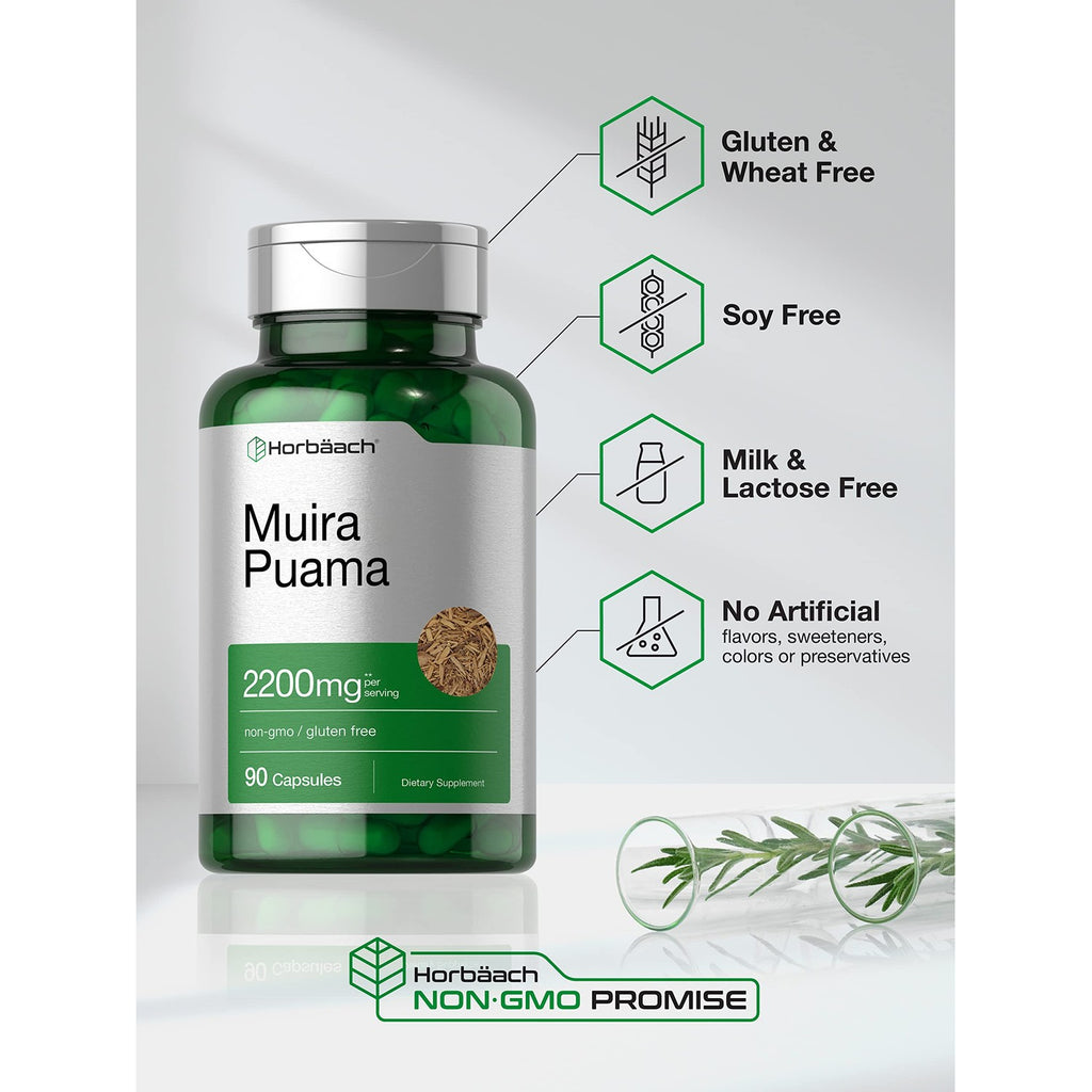 Horbäach Muira Puama Root Extract | 90 Capsules