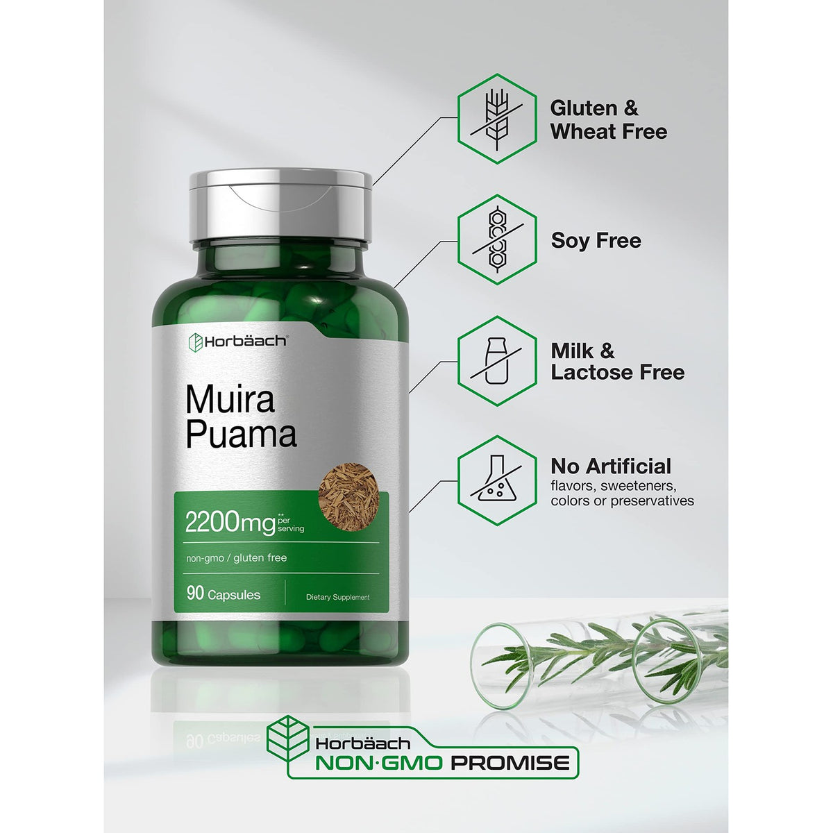 Horbäach Muira Puama Root Extract | 90 Capsules
