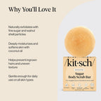 Buy now Kitsch Exfoliating Sugar Scrub for Body â€“ All Natural Body Scrub Bar Soap for Smooth, Hydrated & Glowing Skin - Vegan Soap Bar Exfoliator for Men and Women - Made in the USA - 4 oz at indiglob india