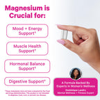 Pink Stork Magnesium Glycinate 420mg, Berry Essence, 60 Capsules | With Vitamin D, Supports Natural Calm, Mood, and Sleep, Hormone Balance for Women, 1 Month Supply