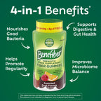 Benefiber Prebiotic Fiber Supplement Gummies, Assorted Fruit Flavor, 81 Ct | Plant-based Prebiotic Fiber, Supports Gut Health by Nourishing Good Gut Bacteria, GLP-1 Support for Digestive Health