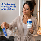 Lysine Cold Sore Treatment, L-Lysine Capsules with Probiotics & Vitamin C | Stops Outbreaks Before They Start, Internal Lysine Defense, Not A Topical Cover-up For Cold Sores