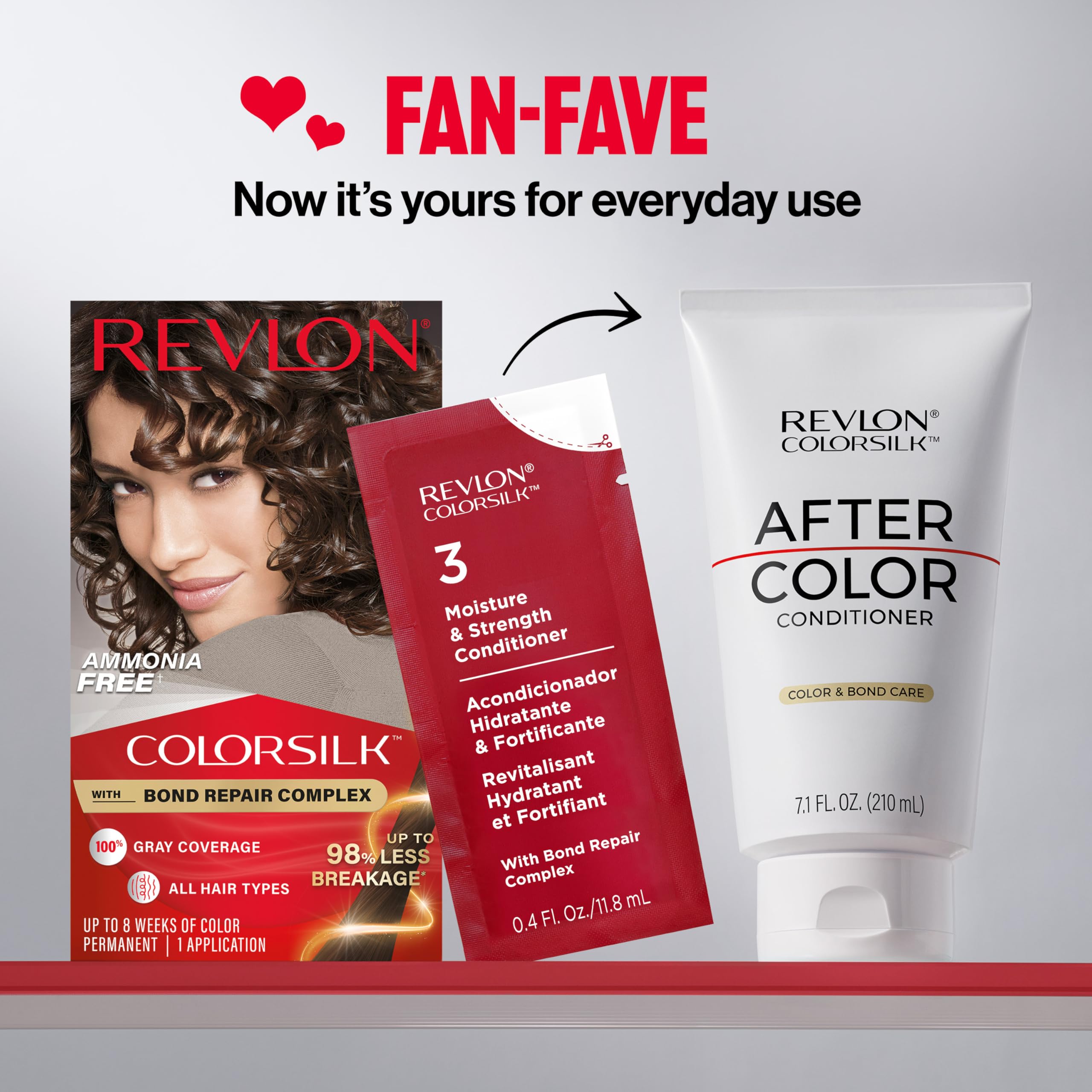 Buy now REVLON ColorSilk After Color Conditioner, Moisturizing & Strengthening Hair Care, Bond Repair with Vegan Keratin, For All Hair Colors & Types, 7.10 fl oz at indiglob india